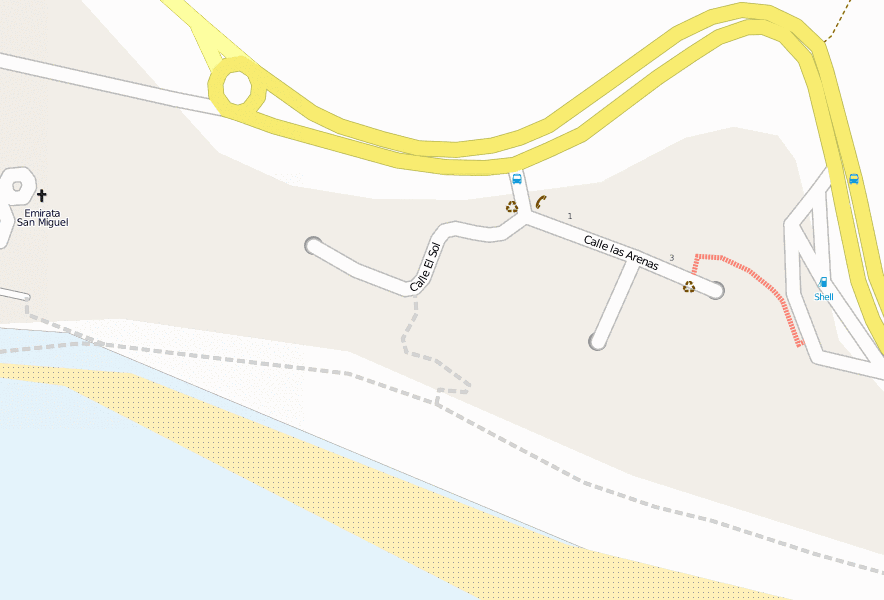 Morro Jable Stadtplan mit Luftbild und Unterkünften von Fuerteventura